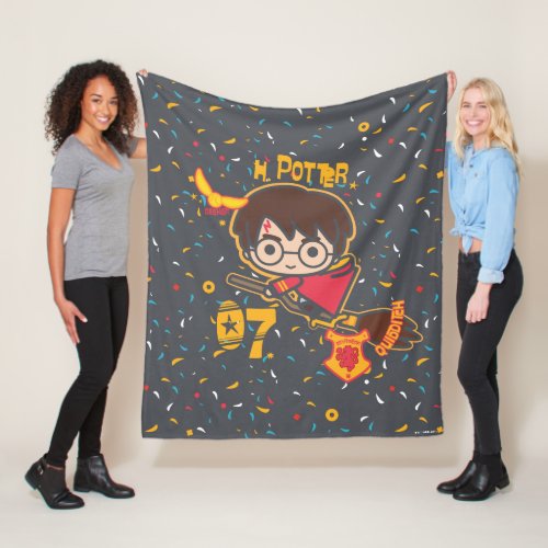 Cartoon Harry Potter Quidditch Seeker Fleece Blanket