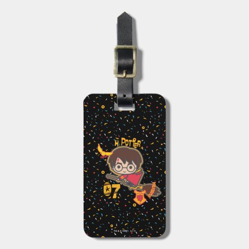 Cartoon Harry Potter Quidditch Seeker Luggage Tag