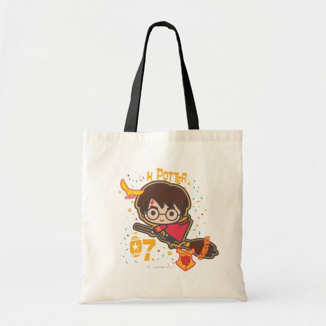 Cartoon Harry Potter Quidditch Seeker Tote Bag (Front)