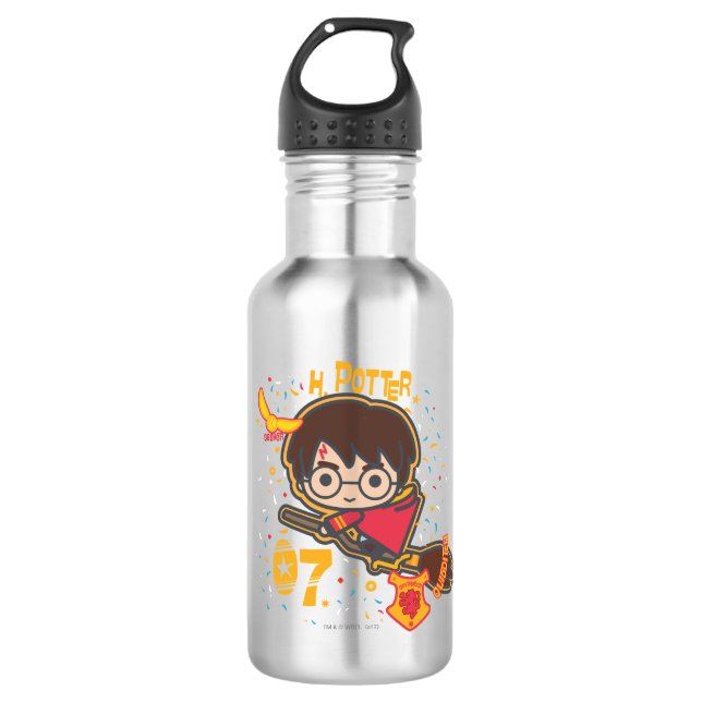 Cartoon Harry Potter Quidditch Seeker Water Bottle (Front)