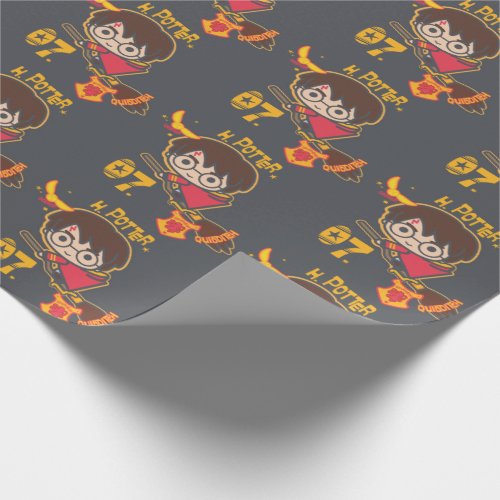 Cartoon Harry Potter Quidditch Seeker Wrapping Paper
