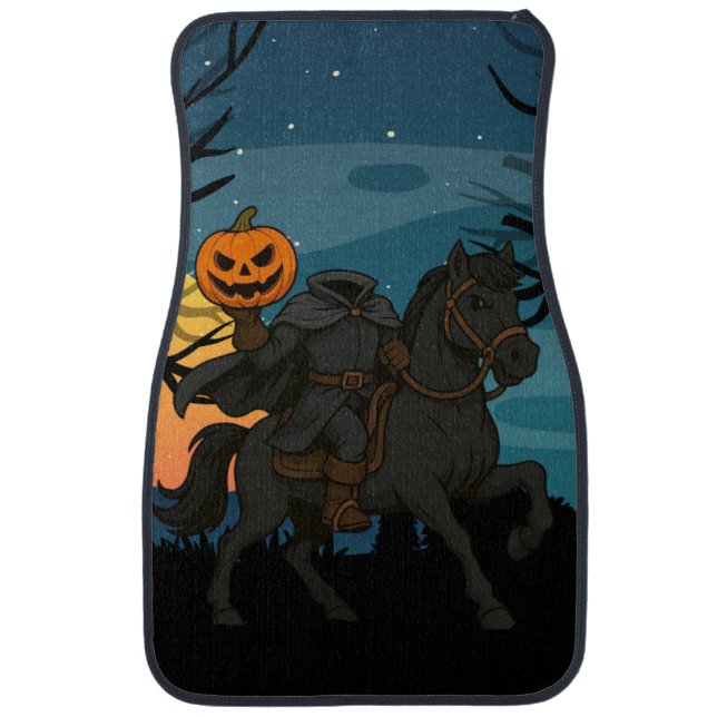 cartoon Headless Horseman Halloween/Autumn  Car Floor Mat (Front)
