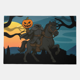 cartoon Headless Horseman Halloween/Autumn Doormat