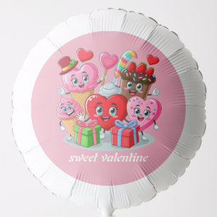 Cartoon Heart & Sweet friends valentine's day Balloon
