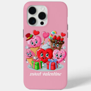 Cartoon Heart & Sweet friends valentine's day iPhone 15 Pro Max Case