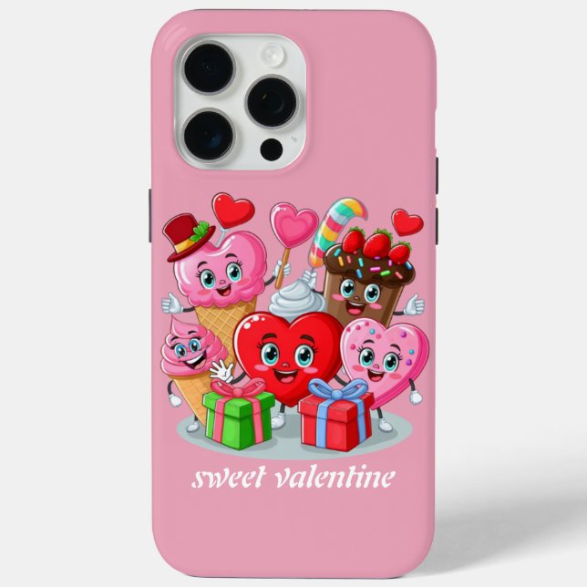 Cartoon Heart & Sweet friends valentine's day Case-Mate iPhone Case (Back)