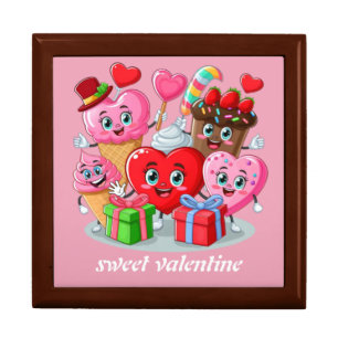Cartoon Heart & Sweet friends valentine's day Gift Box