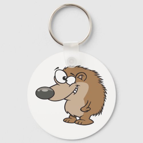 Cartoon Hedgehog Brown Animal Keychain