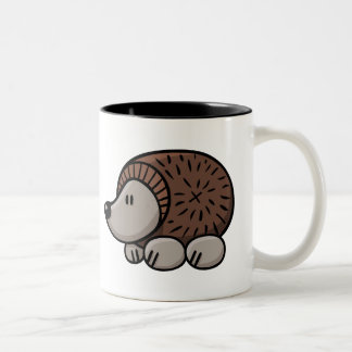 Cartoon Hedgehog Two-Tone Coffee Mug