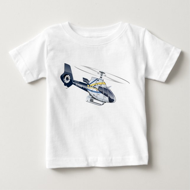 Cartoon Helicopter Baby T-Shirt (Front)