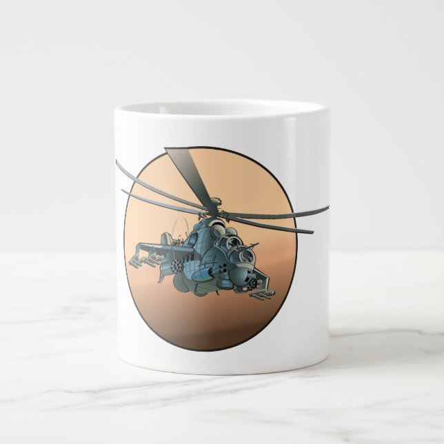Cartoon helicopter giant coffee mug (Front)