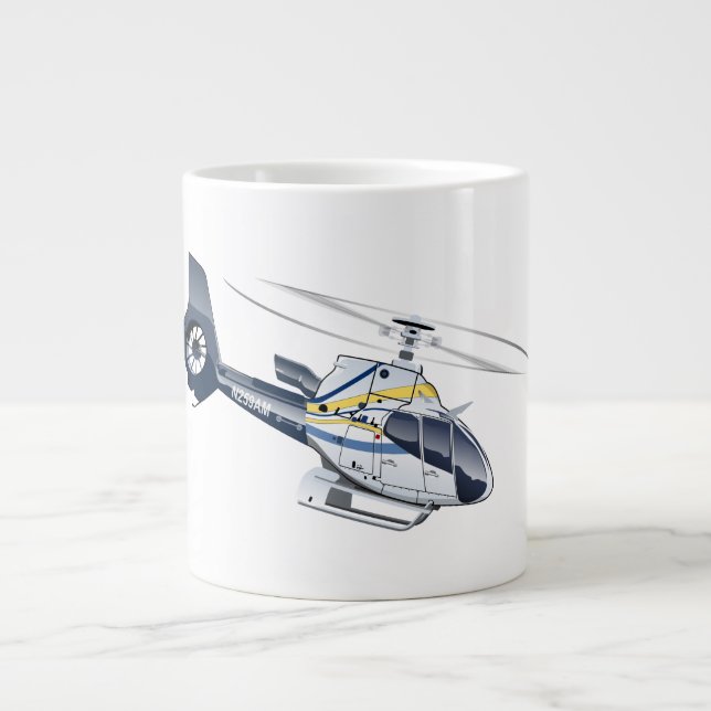 Cartoon Helicopter Giant Coffee Mug (Front)