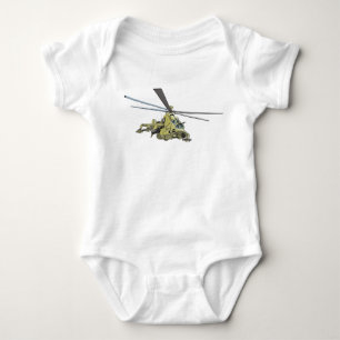 Cartoon Helicopter "Hind" Baby Bodysuit