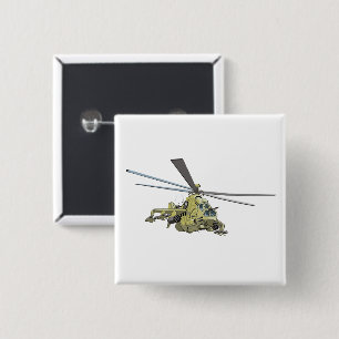 Cartoon Helicopter "Hind" Button
