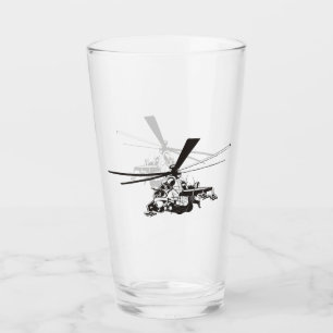 Cartoon Helicopter "Hind" Glass