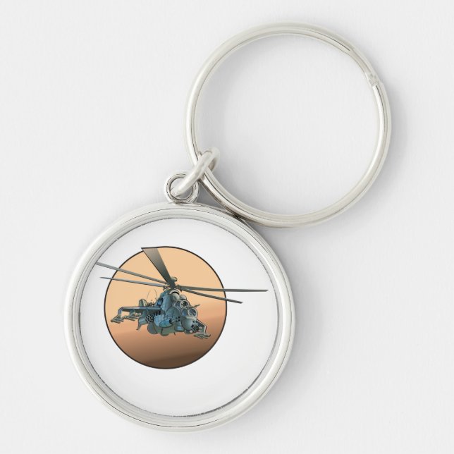 Cartoon helicopter keychain (Front)