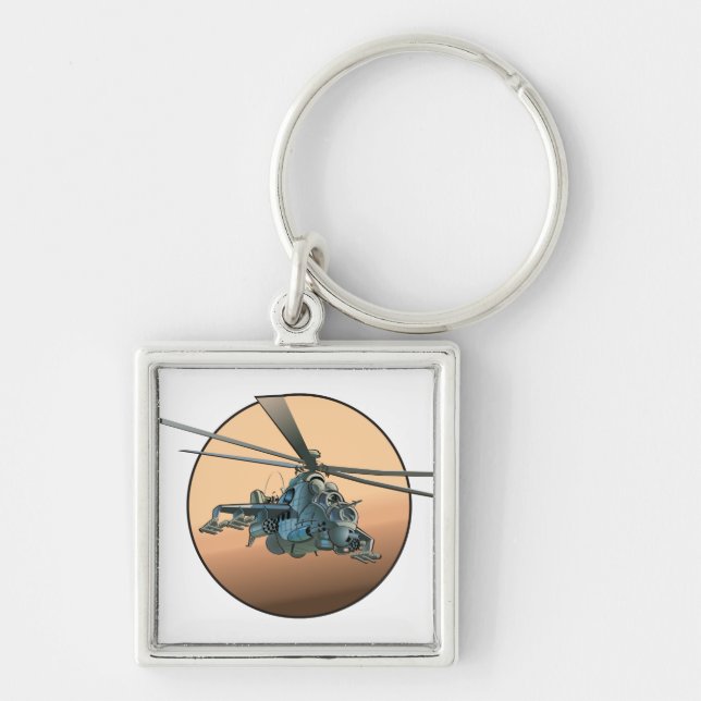 Cartoon helicopter keychain (Front)
