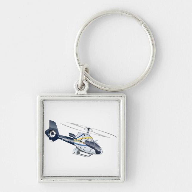 Cartoon Helicopter Keychain (Front)