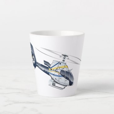 Cartoon Helicopter Latte Mug