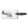 Cartoon Helicopter Luggage Tag