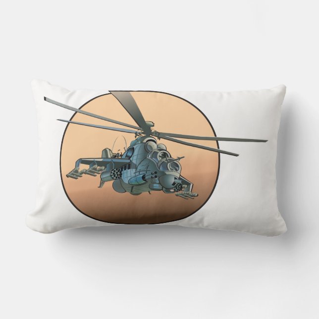 Cartoon helicopter lumbar pillow (Front)
