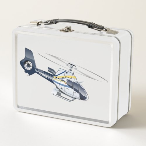 Cartoon Helicopter Metal Lunch Box