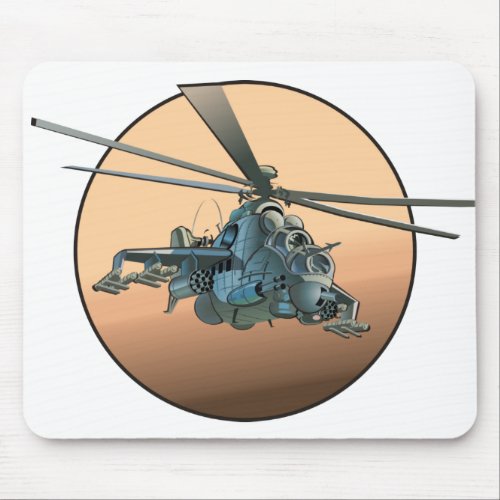 Cartoon helicopter mouse pad