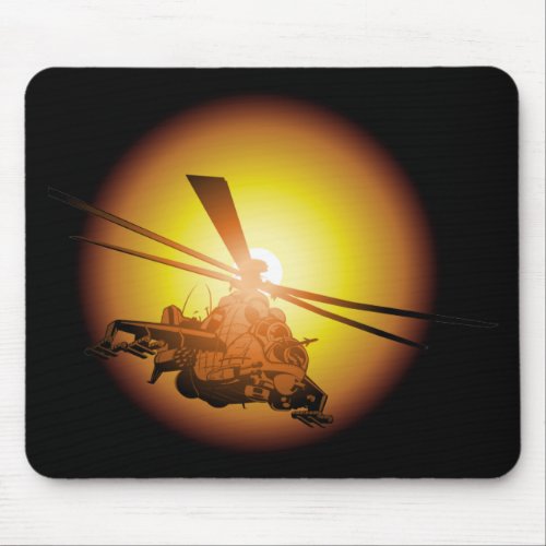 Cartoon Helicopter Mouse Pad