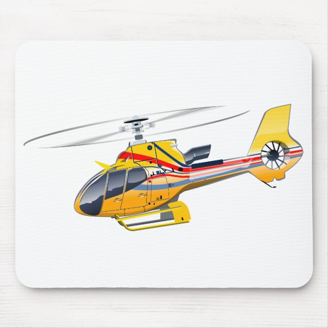 Cartoon Helicopter Mouse Pad (Front)