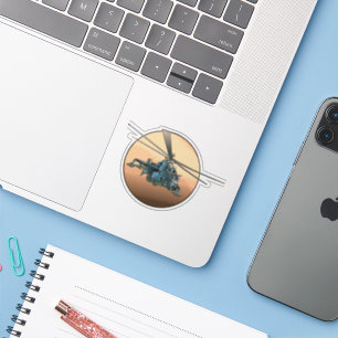 Cartoon helicopter sticker