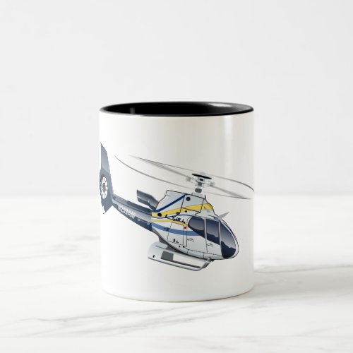 Cartoon Helicopter Two_Tone Coffee Mug