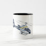 Cartoon Helicopter Two-Tone Coffee Mug