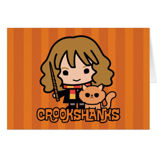 Cartoon Hermione and Crookshanks (Front Horizontal)