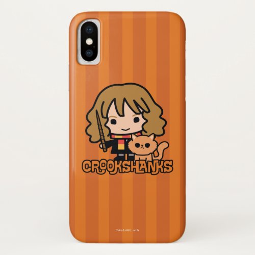 Cartoon Hermione and Crookshanks iPhone X Case