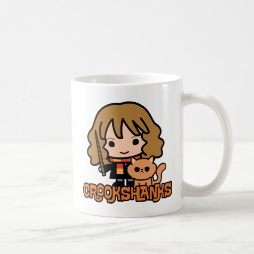 Cartoon Hermione and Crookshanks Coffee Mug