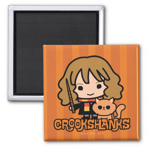 Cartoon Hermione and Crookshanks Magnet