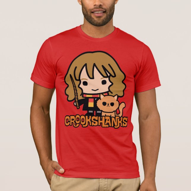 Cartoon Hermione and Crookshanks T-Shirt (Front)