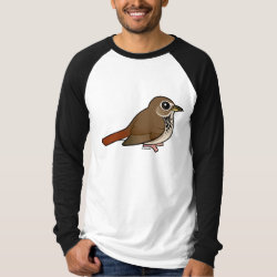 Hermit Thrush Men's Canvas Long Sleeve Raglan T-Shirt
