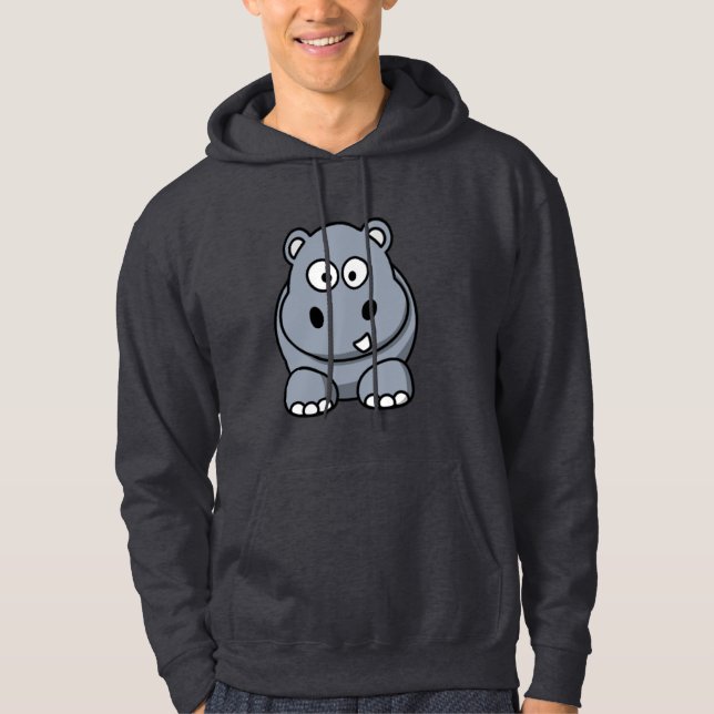 Cartoon Hippo Hoodie (Front)