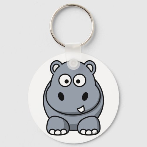 Cartoon Hippo Keychain