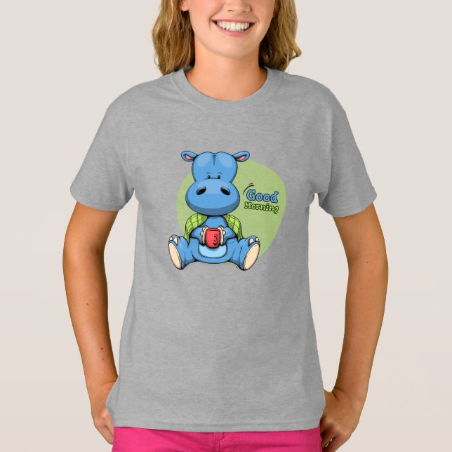 Cartoon Hippo | Kids T-Shirt (Front)
