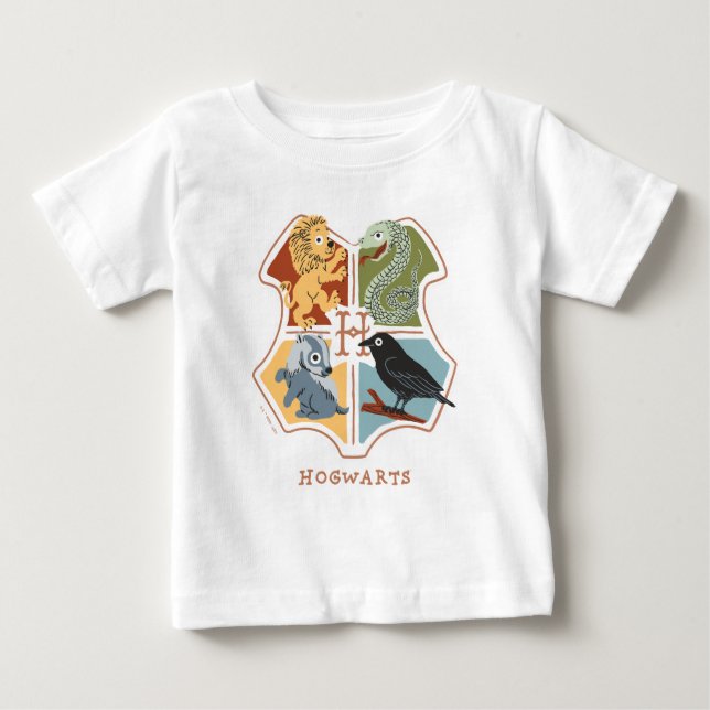 Cartoon Hogwarts Crest  Baby T-Shirt (Front)