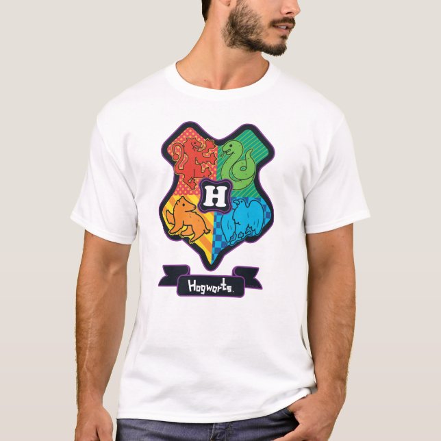 Cartoon Hogwarts Crest T-Shirt (Front)