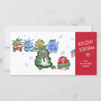 Cartoon Holiday KIWIshes Card