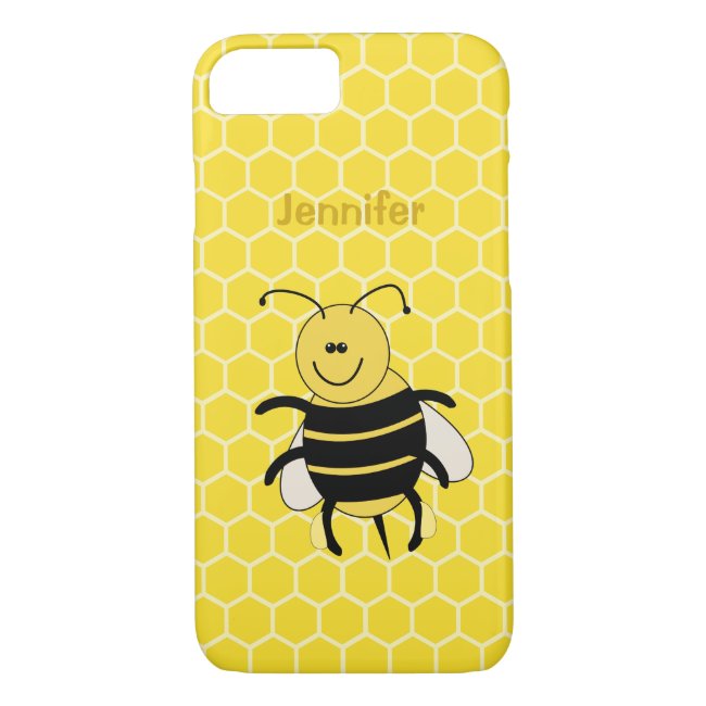 Cartoon Honey Bee iphone Case for Beekeeper Apiary