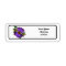 Cartoon Honey Bees Meeting on Purple Flower