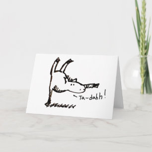 Cartoon Horse Félicitations Congratulations Card