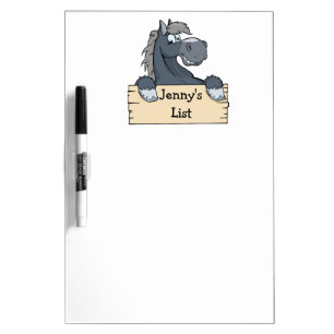Cartoon Horse Kids To Do List Dry Erase Board