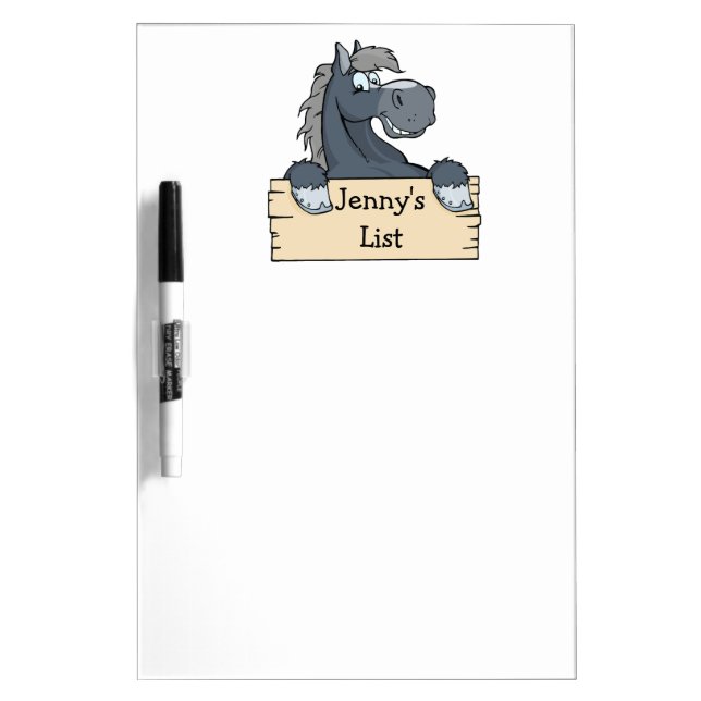 Cartoon Horse Kids To Do List Dry Erase Board (Front)
