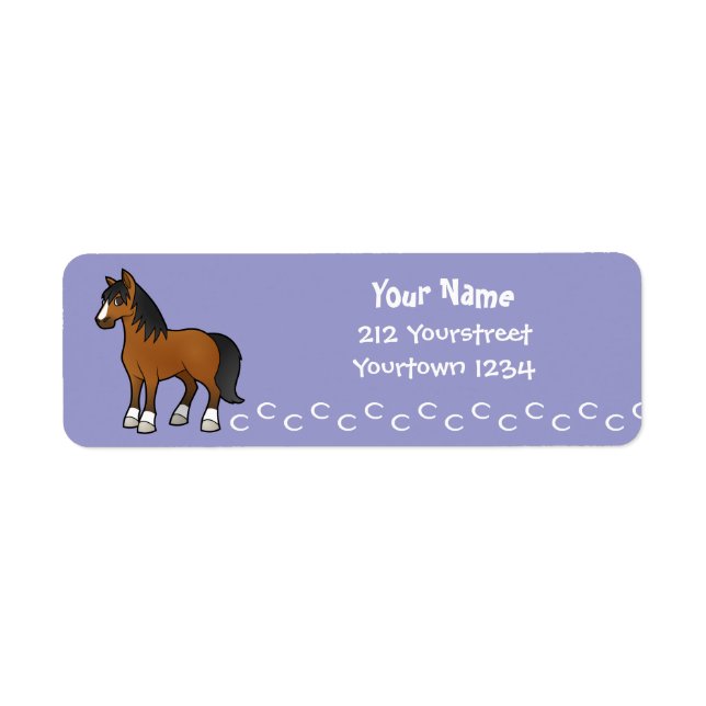 Cartoon Horse Label (Front)